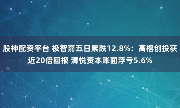 股神配資平臺 極智嘉五日累跌12.8%：高榕創投獲近20倍回報 清悅資本賬面浮虧5.6%
